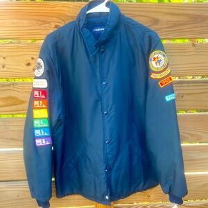 Vintage 90's Mens Medium Ann Arbor Michigan Skate Instructor Coaches Jacket